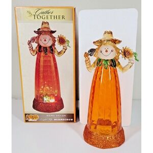 Cracker Barrel Gather Together 10" Scarecrow‎ Light Up Fall Home Decor NEW VIDEO